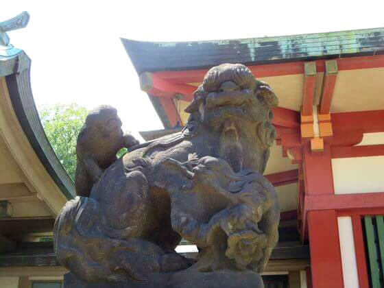 品川神社 狛犬 左