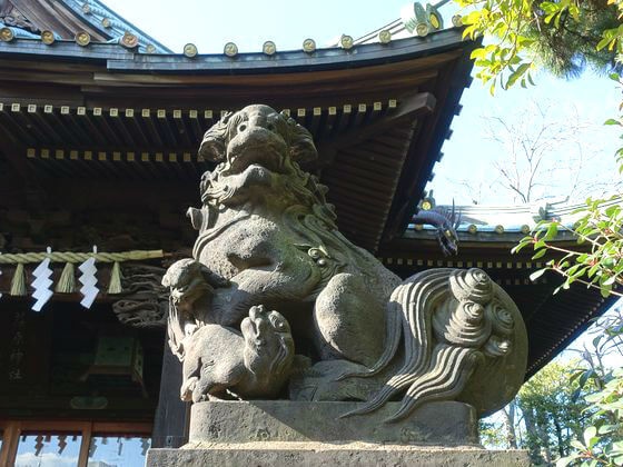 品川区 荏原神社 狛犬