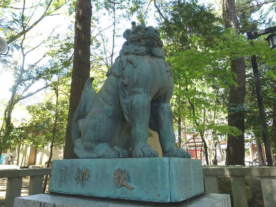 平塚八幡宮 青銅の狛犬