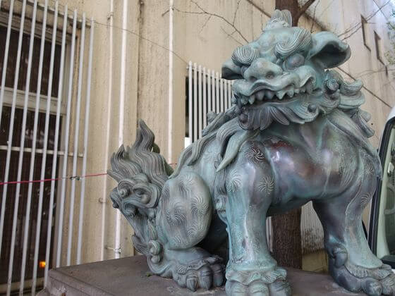 唐獅子像 花園神社