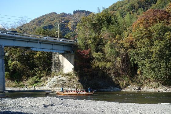 親鼻 ライン下り 紅葉