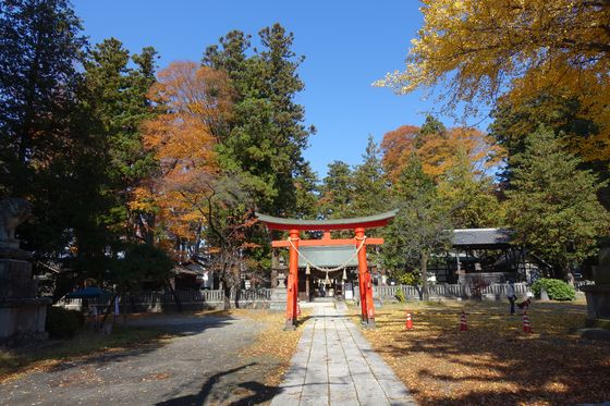 紅葉 筑摩神社