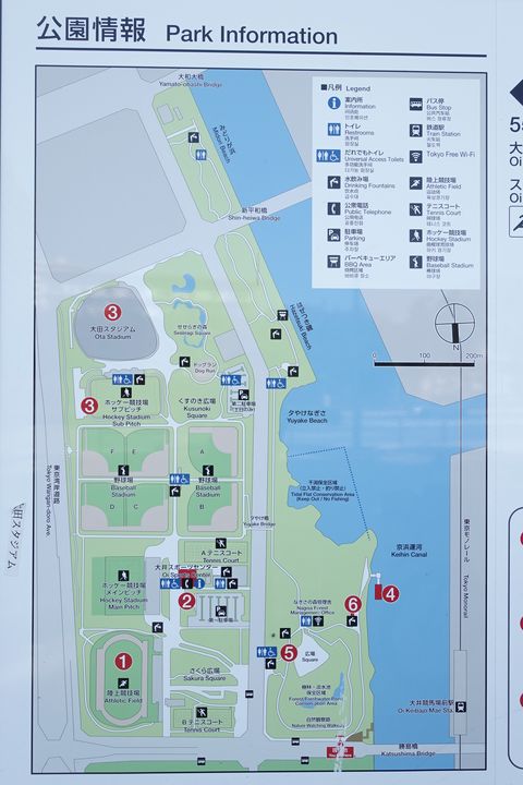 大井ふ頭中央海浜公園スポーツの森 園内マップ