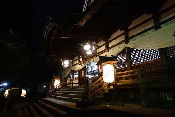 尾山神社 夜間ライトアップ